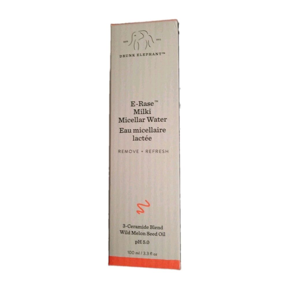 Drunk Elephant E-Rase Milki Micellar Water Makeup Remover, No Rinse 3.3 fl oz